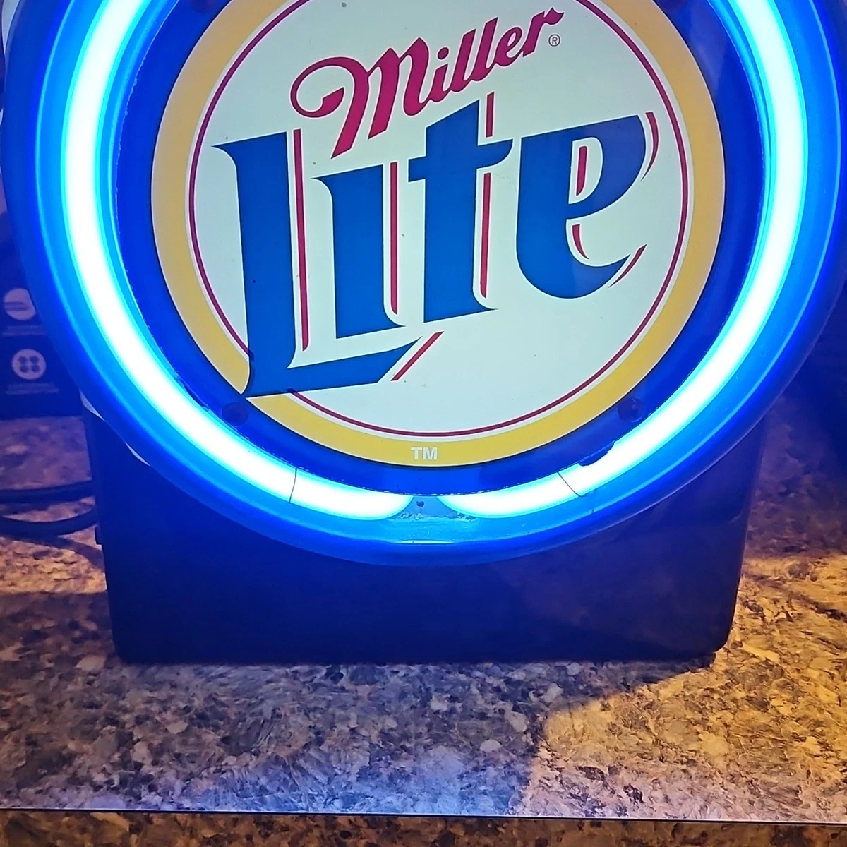 Miller Light Neon Beer Sign In Collectible Miller Signs & Tins for