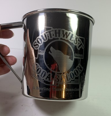 Berk Southwest Soda Saloon Metal Coffee Tea Mug Howling Thirst Quencher 4 1/2''