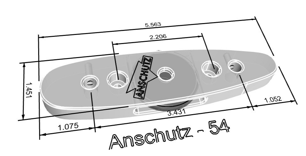 Anschutzアンシュッツ　旧式バットプレート Anschutz 1907 Walnut with 4759 butt plate 660 mm barrel (right