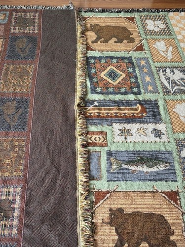 Willkommen in der Wildnis Wandteppich Queen Size Decke 94 x 100 in Hüttenfieber - Bild 20 von 20