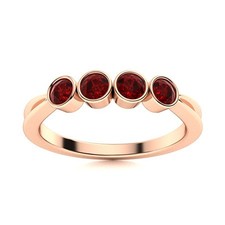 Garnet Gemstone 925 Sterling Silver Full Eternity January Ring Jewelry