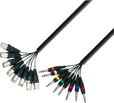 Adam Hall Cables 3 STAR L8 MV 0500 - Multicore Cable 8 x XLR male to 8 x 6.3 ...
