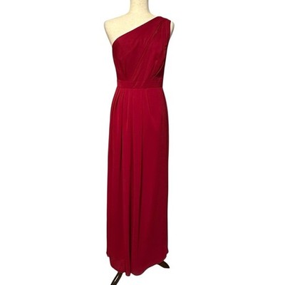 one shoulder crinkle chiffon dress One-Shoulder Crinkle Chiffon Bridesmaid Dress