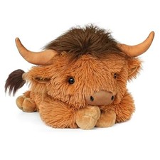 Weighted Highland Cow Stuffed Animals  4.2 Lbs Weighted Highland Cow Plush f...