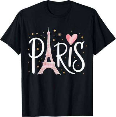 Eiffel Tower Paris Girls Guys Travel Holiday France Souvenir T-Shirt
