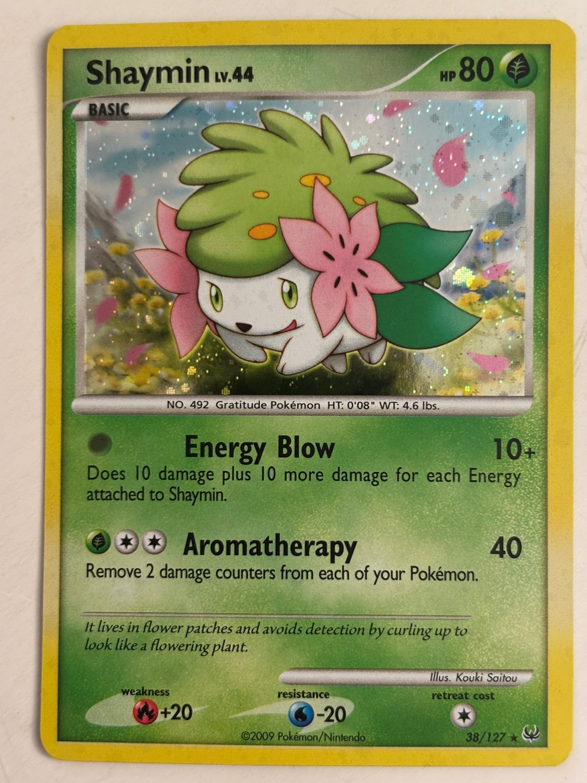 Shaymin 38/127 Cosmos Holo Rare Platinum Base Set Pokemon Card LP