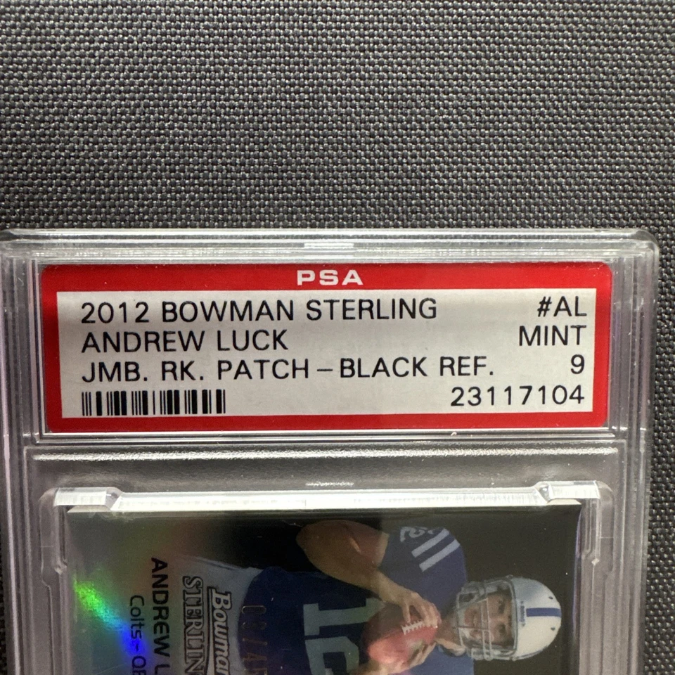 2012 Bowman Sterling Rookie Patch Box Andrew Luck Black Refractor /45 MEM RC - Image 2 of 4