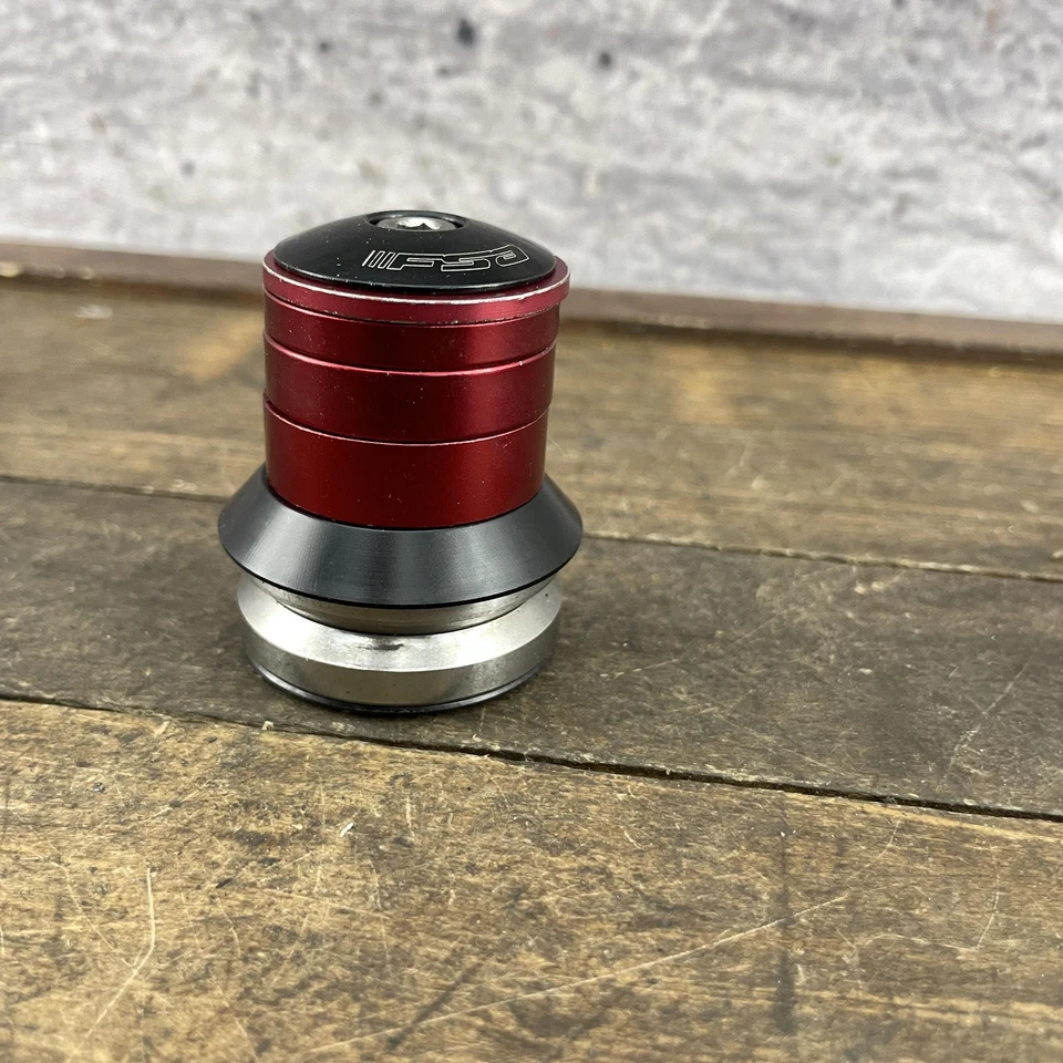 Integrated Headset 1-1/8 Threadless FSA Cap IS42 45x45 41.8x30.2 Red Spacer BMX - Image 3 of 4