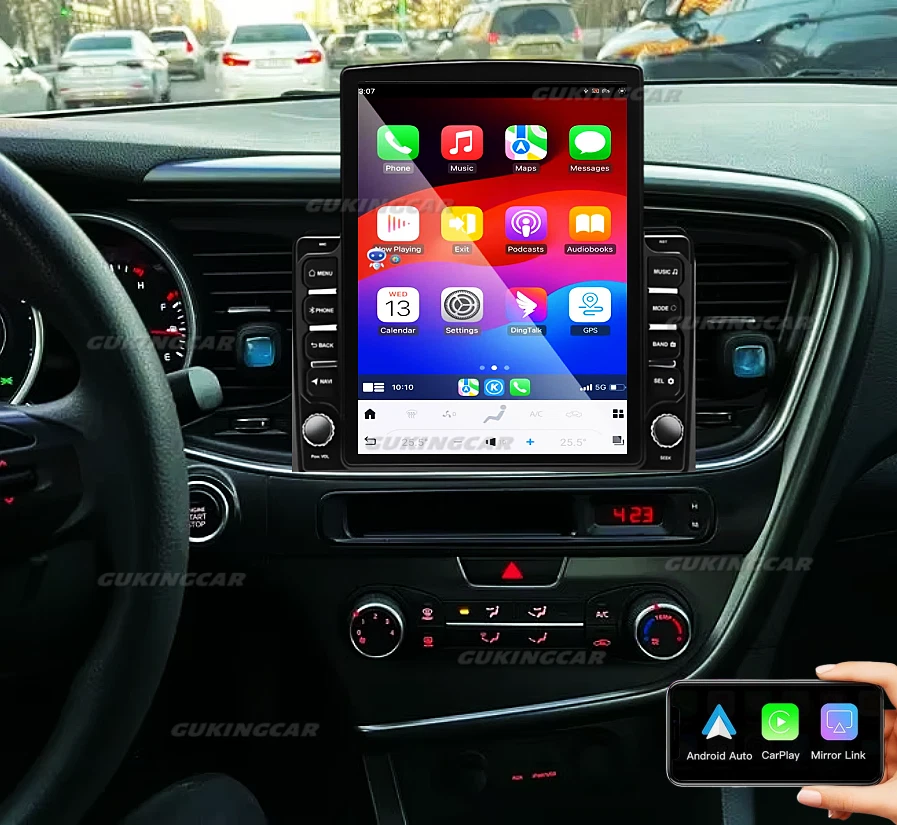 Radio estéreo de coche Android 13 para Kia Optima K5 2011-2015 Carplay GPS Wifi 9,7" Foto 4 de 4