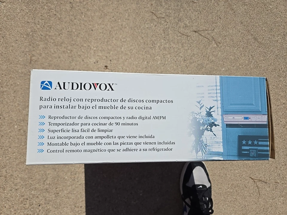 AUDIOVOX Undercabinet Kitchen CD Clock Radio NIB, Model KCD3180 - Image 4 of 4