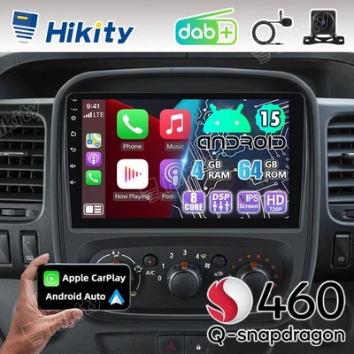 DAB+ 8-Core CarPlay Android 15 Autoradio Für Opel Vivaro B Renault Trafic 3 Navi - Bild 1 von 4