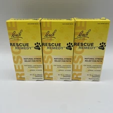 3pk PET Bach Rescue Remedy,  0.7 fl.oz 20ml EACH BOTTLE - Free Same Day Shipping