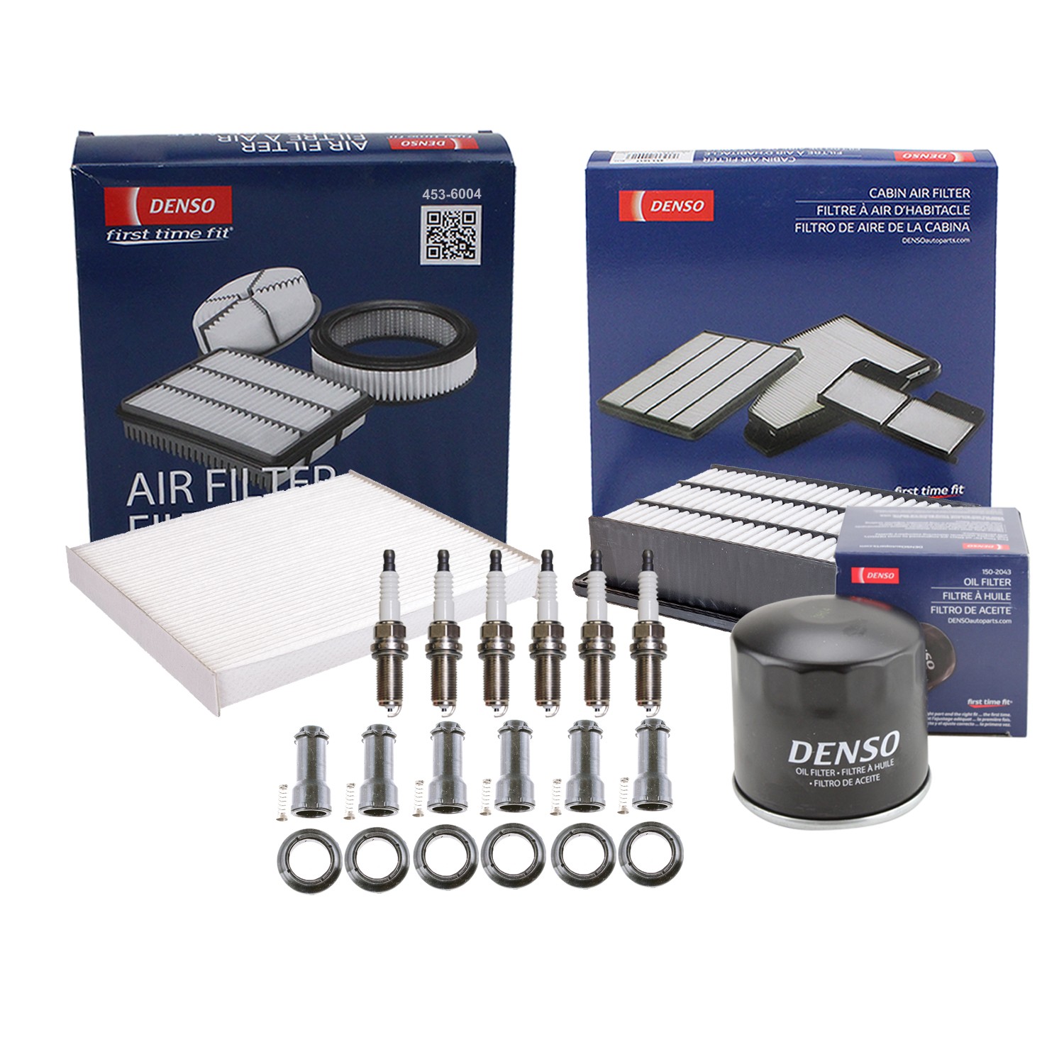 Denso Tune Up Kit 6 Spark Plugs  Boots Kit for Hyundai Santa Fe GLS 2.7L V6 D