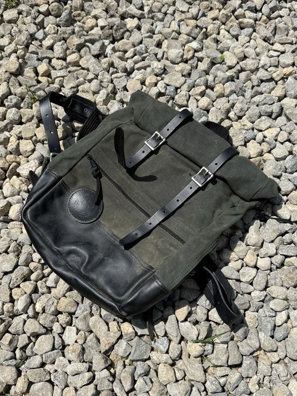 Duluth Pack Scout Roll Top Backpack Waxed Canvas Leather Trim