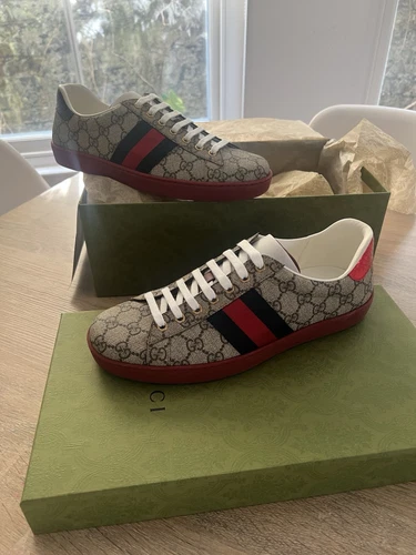 Belles baskets homme Gucci Ace GG Supreme neuves, taille 9