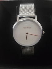 Nine West Womens Liana 31mm Japanese Movement Quartz Watch Metal Mesh Band