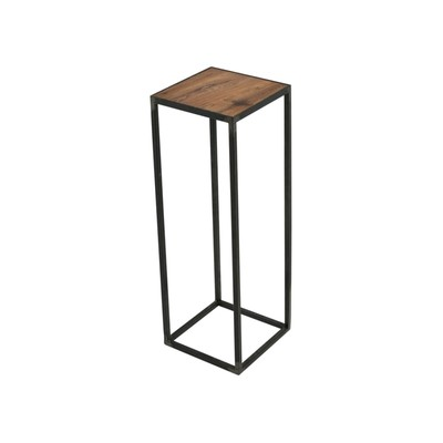 #ad SPINDER DESIG Blumenhocker Metall Holz Schwarz JOHN 40 Blacksmith Pflanzen Säule EUR 89.00