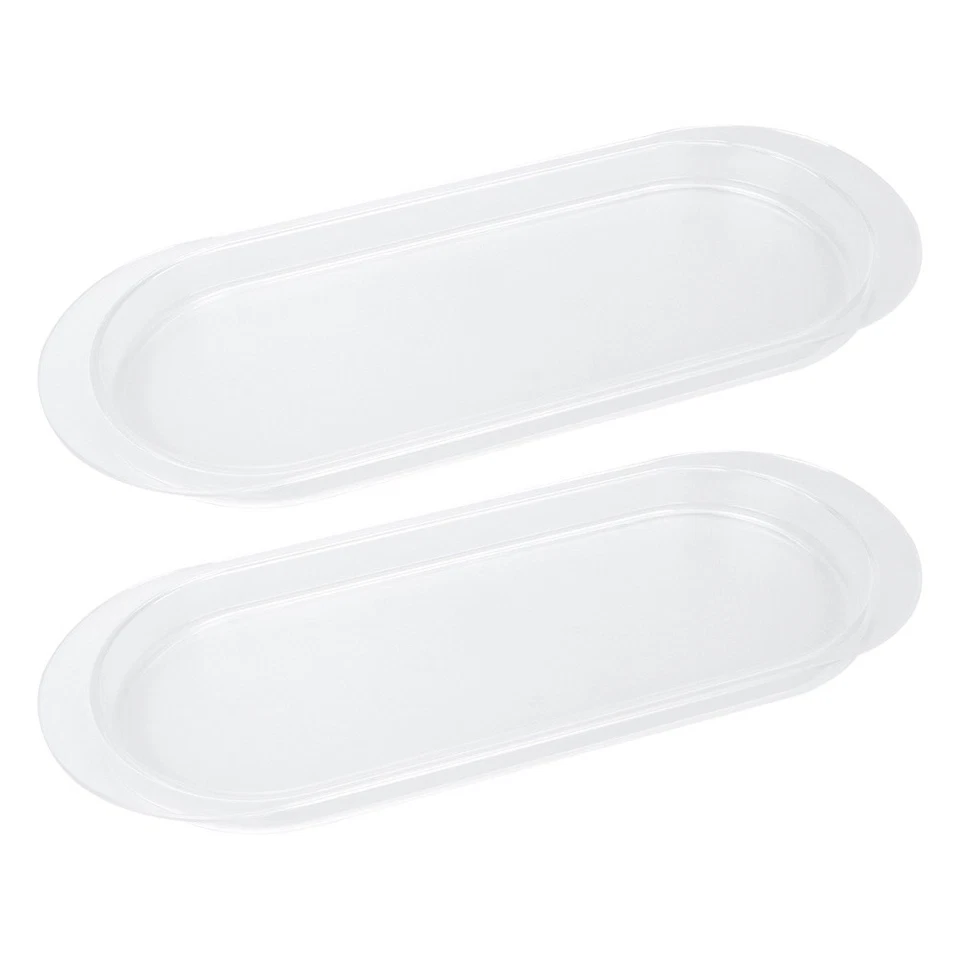 2 Stück Acryl Eiförmiges Tablett Transparentes Lagertablett Getrocknete - Bild 2 von 4