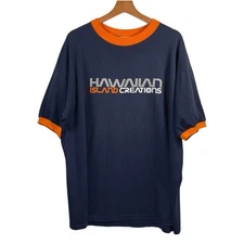 Vintage Hawaiian Island Creations Ringer T-Shirt Single Stitched Mens XXL 2XL