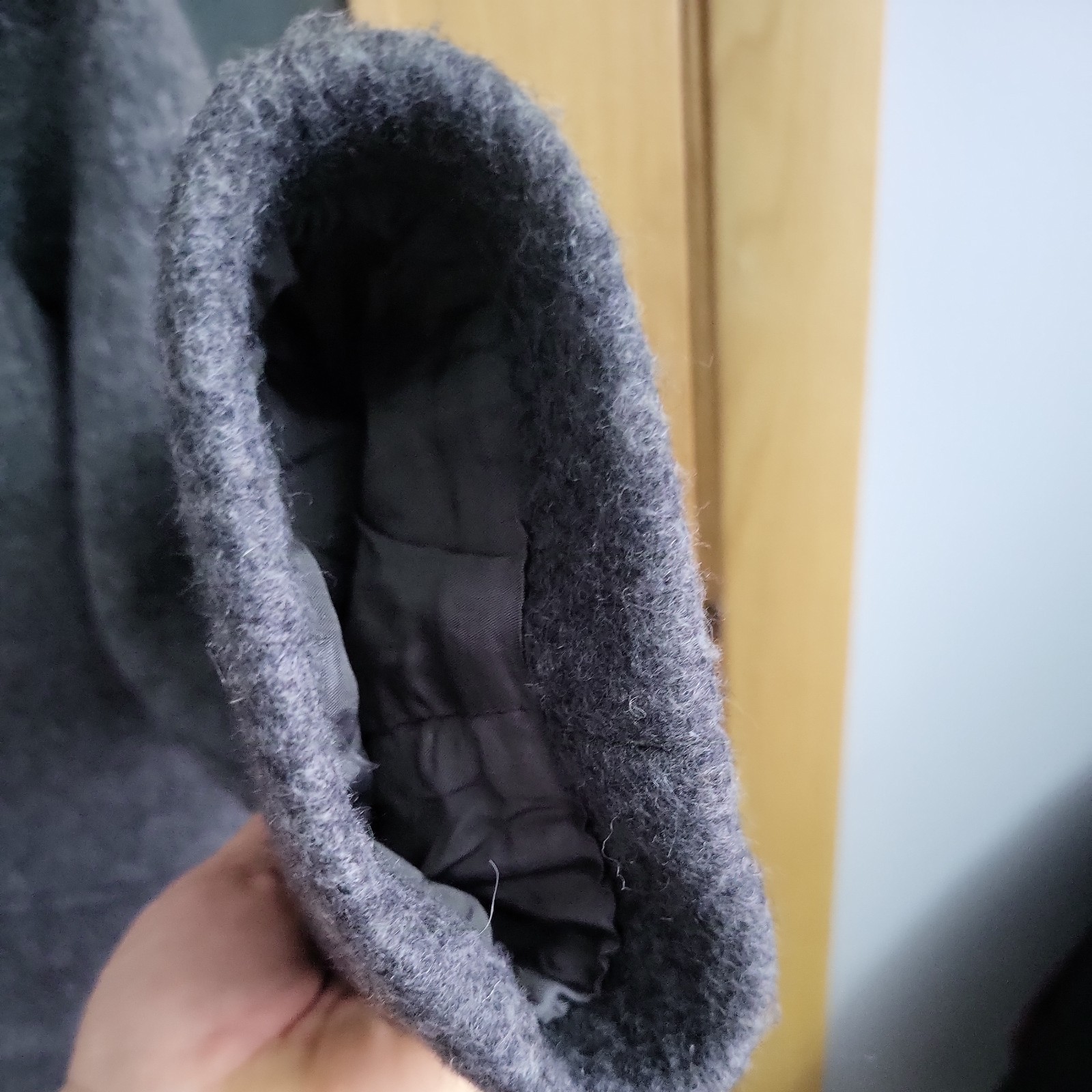 American Vintage Manteau Men's Coat lqrge grey Wool RRP £375 image 6