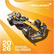 McLaren 2026 Square Wall Calendar 30cm x 30cm, Licensed, Superbike, 16 months