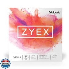 D'Addario Zyex Viola String D 4/4 Long Scale Aluminum Light