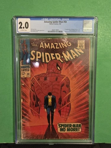Amazing Spider-Man 50 🕷 1967 CGC 2.0 Marvel 1st Appearance Kingpin Daredevil