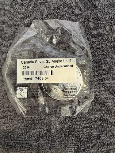 2014 Silver Maple Leaf - Canadian Silver 'Five Dollar' Coin - .9999 Choice FS