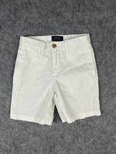 POLO Ralph Lauren Boys White Chino Logo Shorts Size 5 Preppy Navy Pony