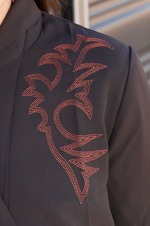 Chaqueta Western Cruel Girl Mujer Bordada Marrón CWJ7274003 Punto Bota Talla L Foto 4 de 4