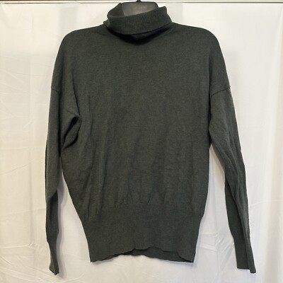 Madewell Women's Size XS Green Wool Blend Lightweight Turtleneck Sweater