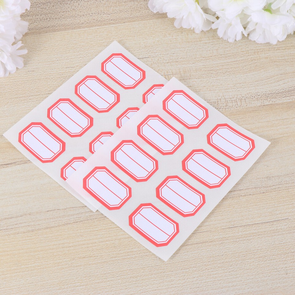 12 Sheets Plain Tags Sticker Vintage Label Stickers Filing Name Sticker ...