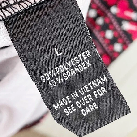 Abito da lavoro nero rosa rosso stampa San Valentino abito lavorato a maglia taglia large