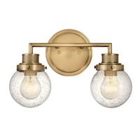 Wandlampe Wandleuchte Badezimmerleuchte Messing Glas IP44 Spiegellampe 2-Flammig