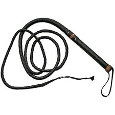 SZCO Supplies Hand Made Leather Bull Whip, 9-Feet, black (891805-9)