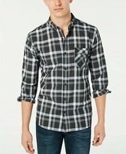 New Levi's Men's Size Small Gray Plaid Reese Button Down Shirt
