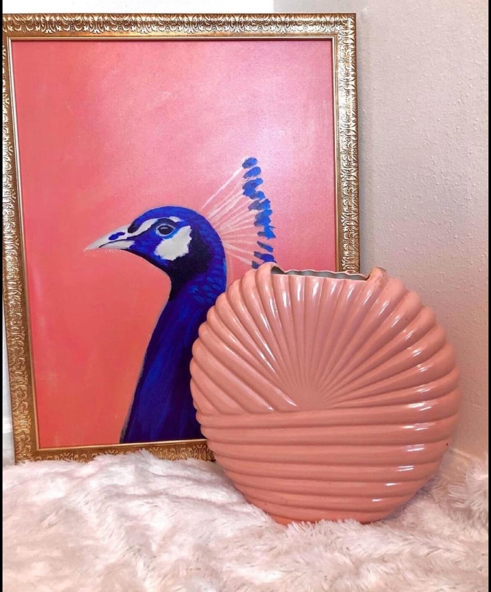 Art Deco 1980s Pink Shell Vase | eBay