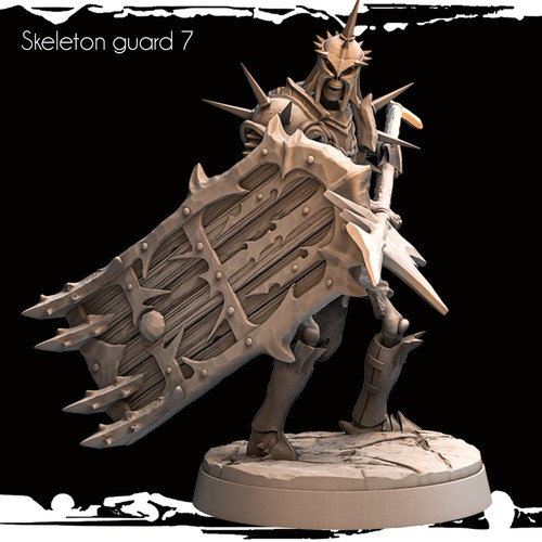 Dungeons & Dragons NPC Enemy Playable Character - Skeleton Army Guard Shield - Picture 19 of 28
