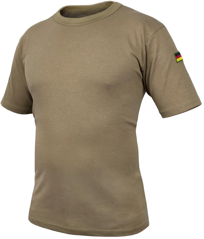 Bundeswehr Tropen BW T Shirt Army Kurzarm Original nach TL mit Deutschlandfahnen - Bild 1 von 1