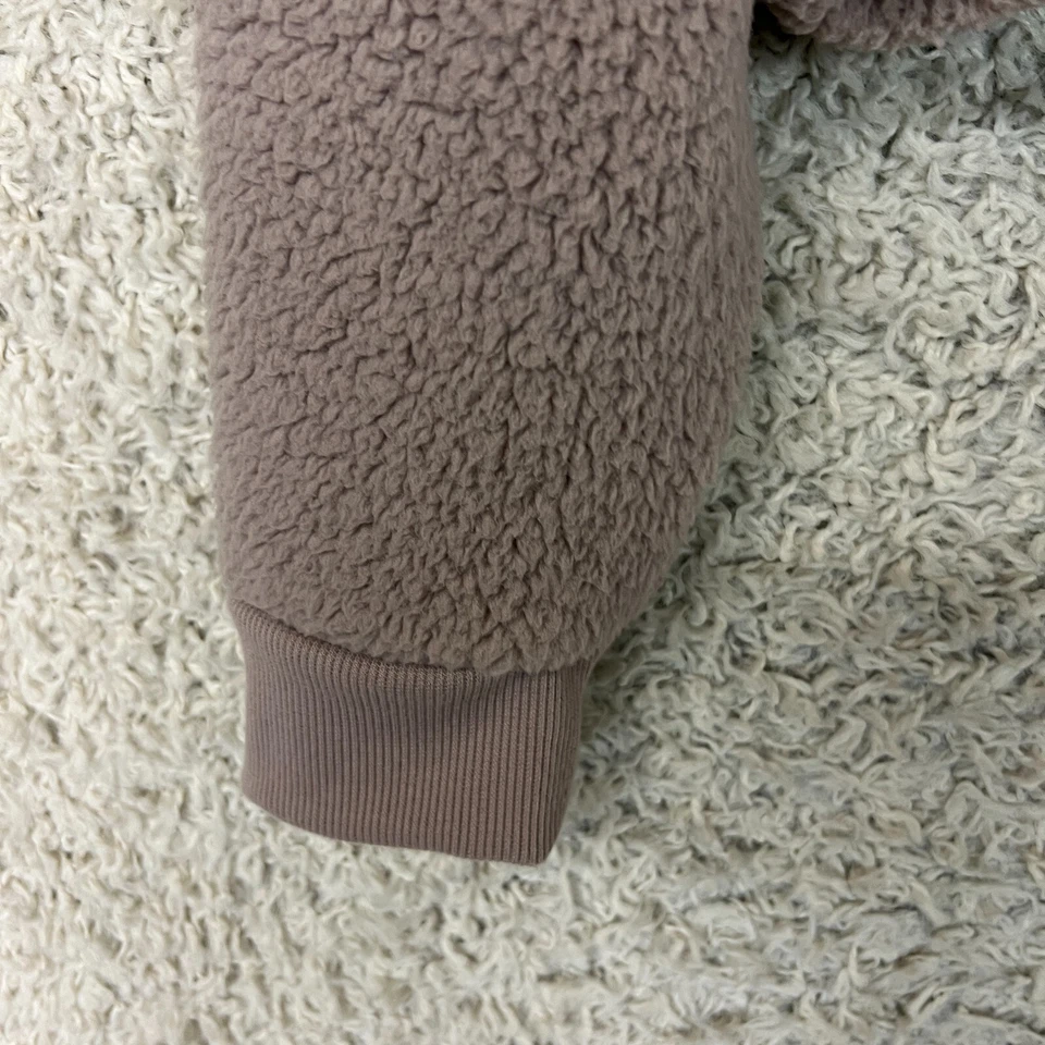 Sudadera con capucha Sherpa de vellón recortada Gilly Hicks para mujer talla grande púrpura comodidad para salón Foto 2 de 4