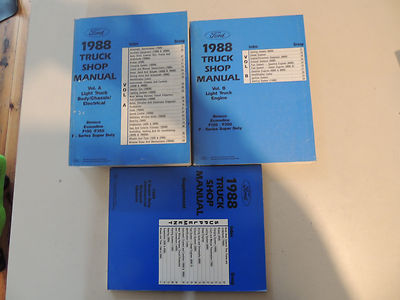 Ford Econoline Bronco F- Series Super Duty F 150 - 350 service shop manual  1988
