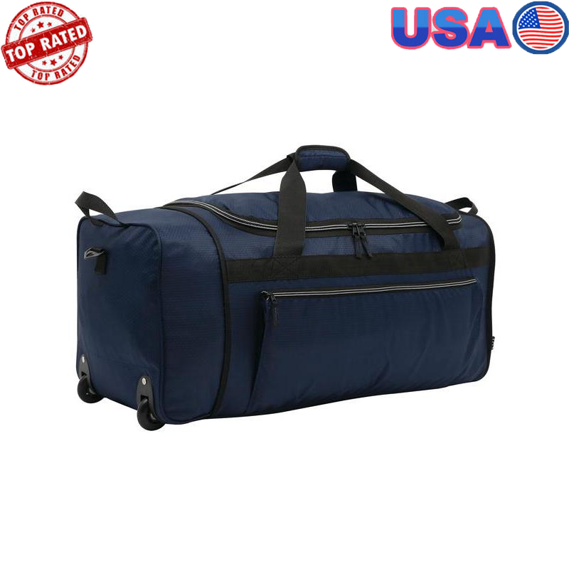 28in Rolling Collapsible Travel Duffel Bag Polyester Water