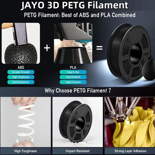 5 Rolls 3D PETG/PLA/PLA+ Filament 1.75mm +/-0.02mm Filament 3D Printer Neatly - 第 3/9 張圖片
