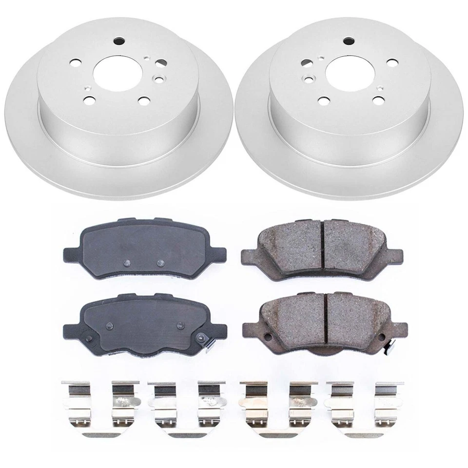 Juego de 2 ruedas traseras CRK5867 Powerstop discos de freno y pastillas traseras para Toyota Venza Foto 3 de 3