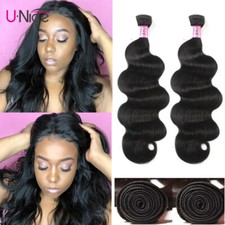 UNice Hair Indian Body Wave Human Hair Extensions 3 Bundles Wavy Hair Weave Weft