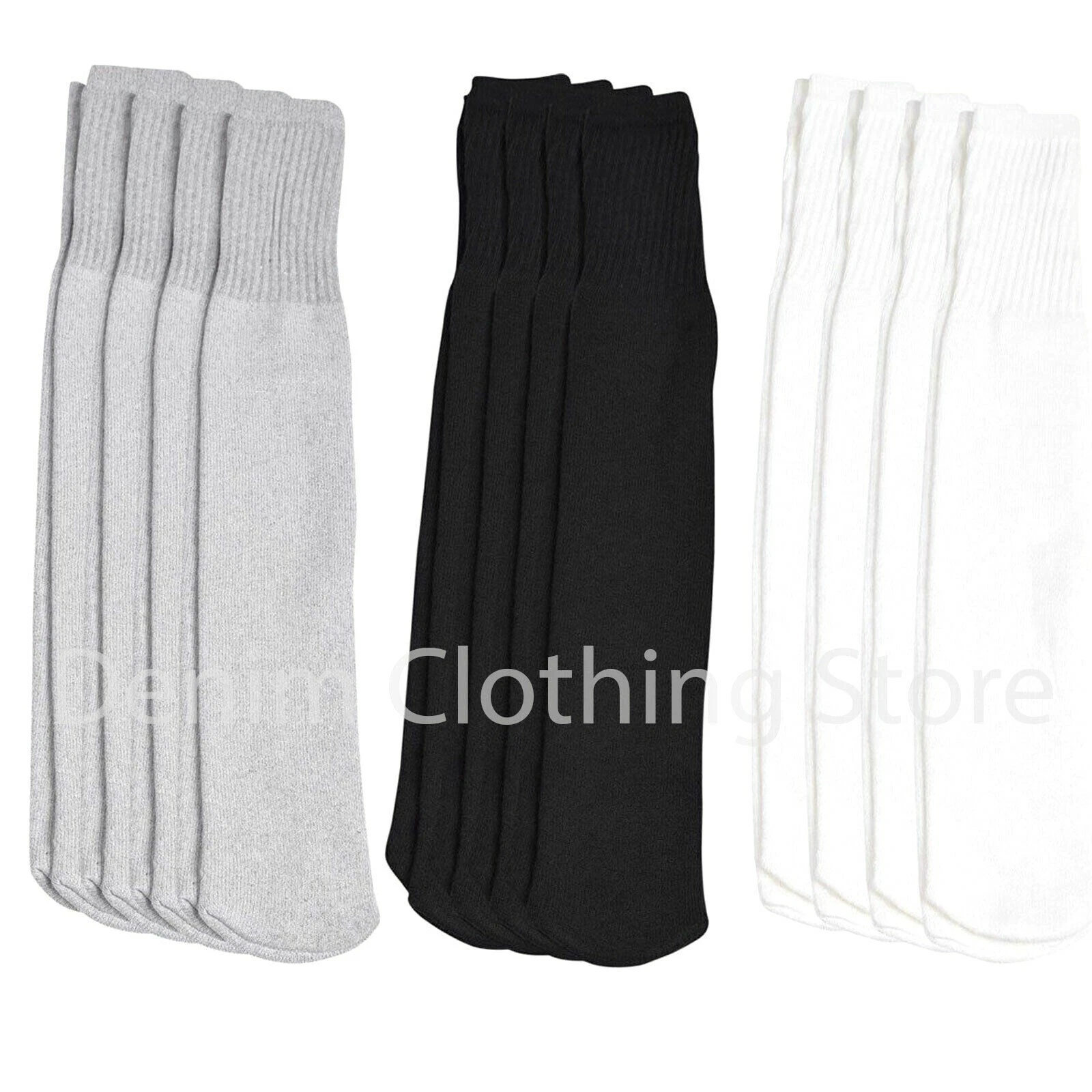 8 pair Men Women Tube Socks Big and Tall Extra Long Thick Cotton Sport Knee High
