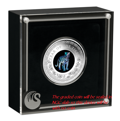 2022 Australia OPAL LUNAR Year of the Tiger 1 oz Silver Proof Coin NGC PF70 ER - Picture 3 of 4