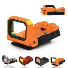 Folding Flip Up RMR Red Dot Sight Holographic Reflex Sight For Glock MOS Pistol