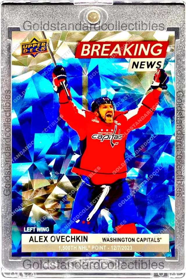 Alex Ovechkin RARE BLUE ICE REFRACTOR INVESTMENT CARD SSP UPPER DECK ROY MINT - Image 2 of 2