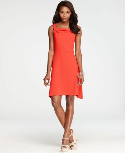 Ann Taylor S p Red Jersey knit Dress 